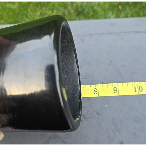 Santa Clara Pueblo Blackware Pottery Signed Madeline T. 7.2" Avanyu Excellent - Picture 16 of 16